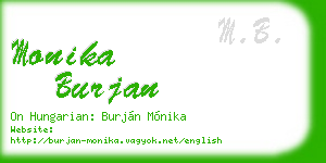 monika burjan business card