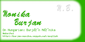 monika burjan business card